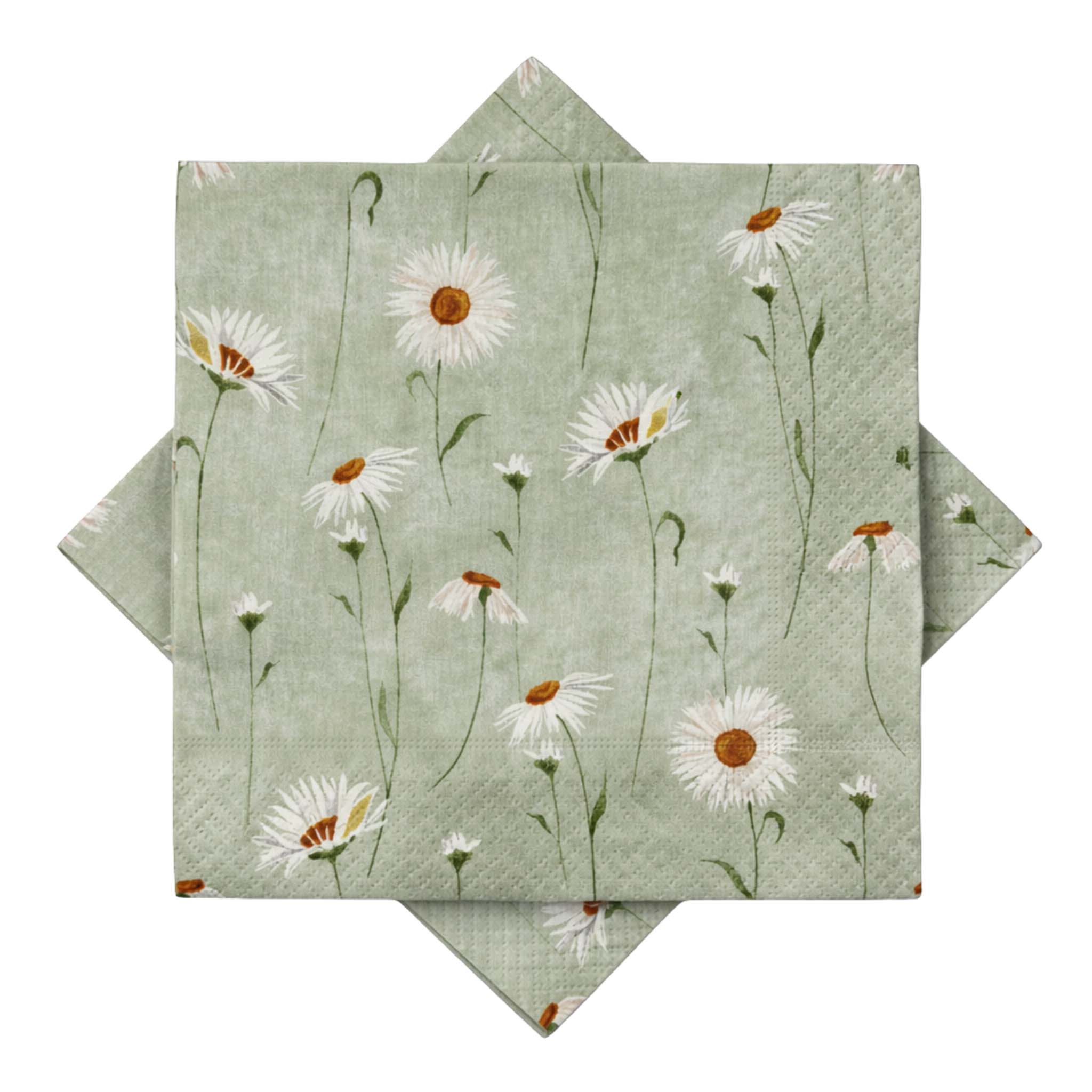 Serviett Margeritt grønn