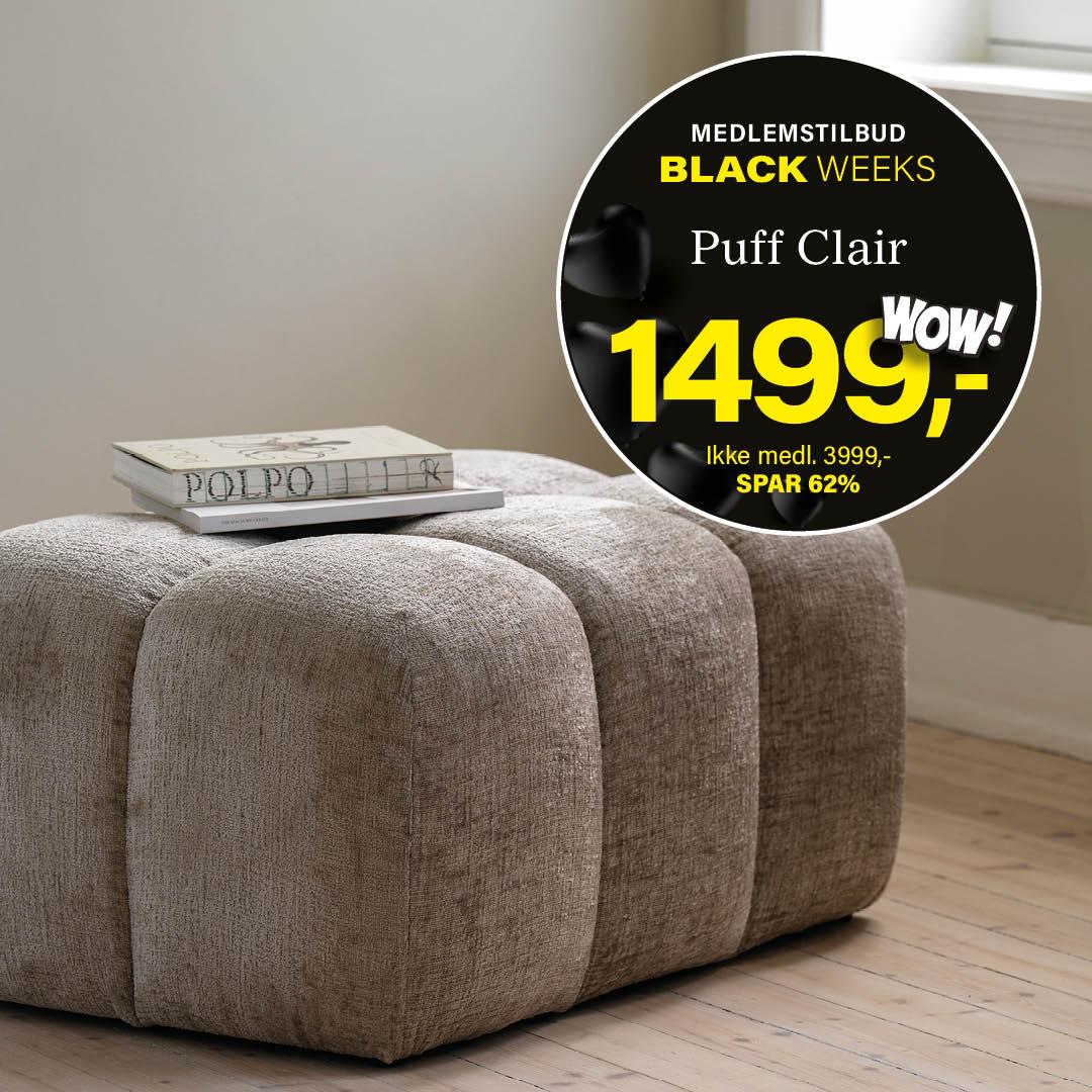 Puff Clair black week tilbud
