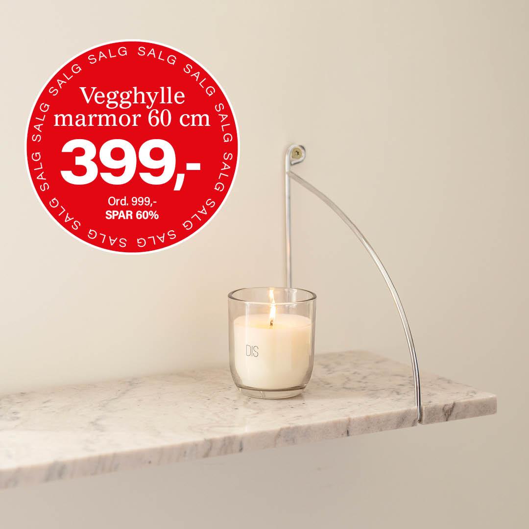 Vegghylle marmor tilbud