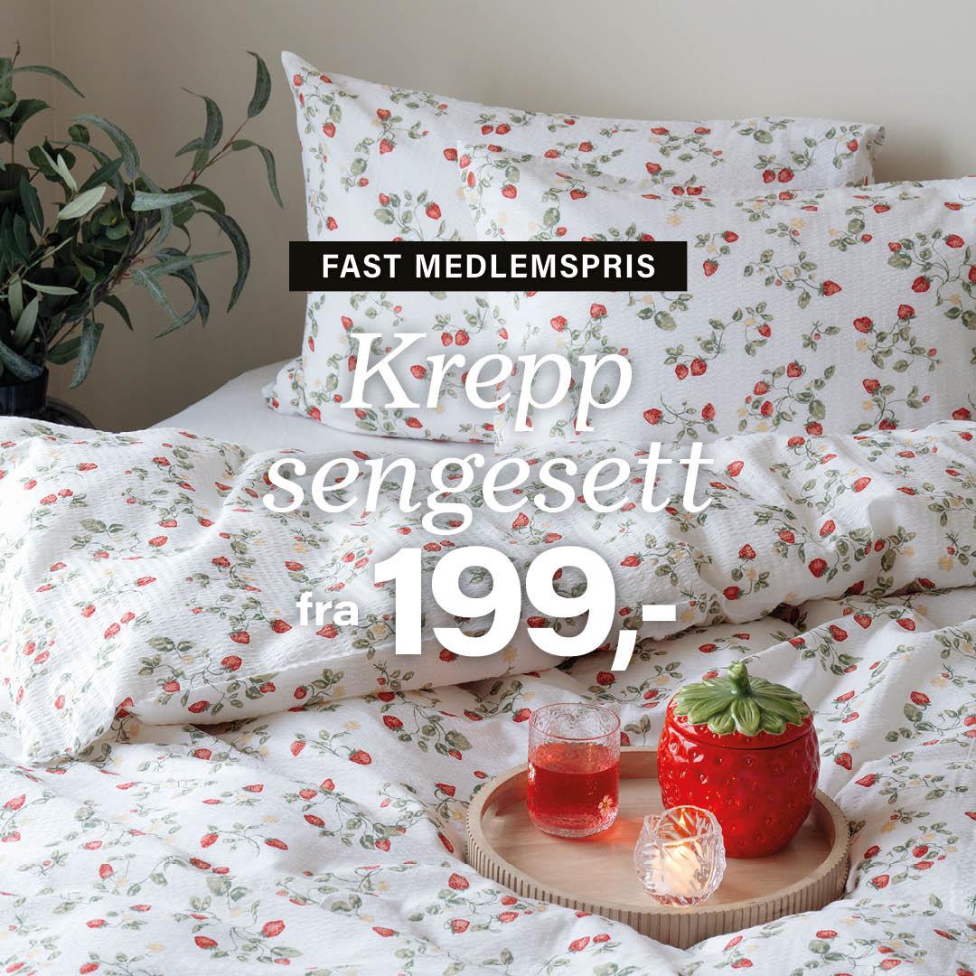 Krepp fast medlemspris banner