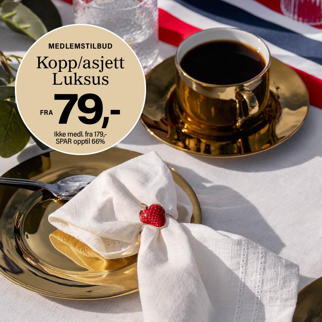 Kopp asjett luksus servise
