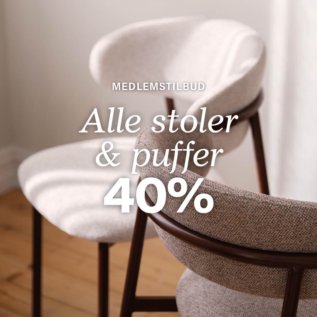 Stoler og puffer tilbud