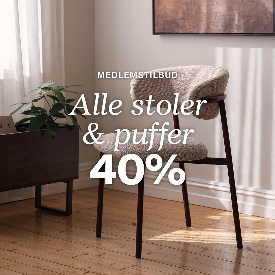 Stoler og puffer tilbud