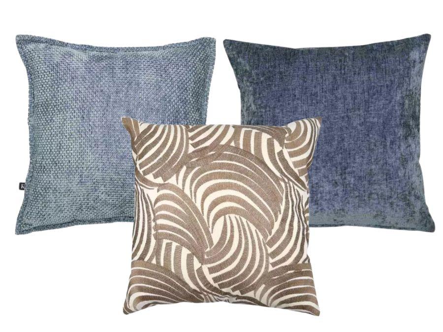 Putetrekk flettet, lin og velur