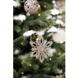 Snøkrystall gull i juletre