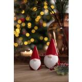 Nisse dekor på bord med røde bær