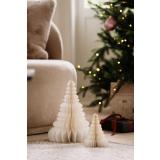 Papirtre i creme under juletre i to størrelser