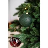 Julekule glitter grønn hengende i juletre