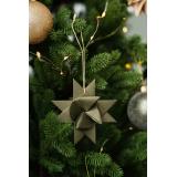 Papirstjerne 3D 2pk grønn hengende på juletre