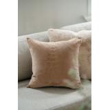 Putetrekk juletre beige i sofa med putetrekk fake fur