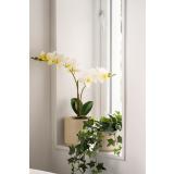 beige blomsterpotte