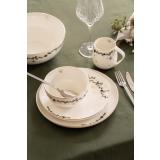 Grønn duk og julehjerte servise