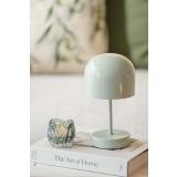 Bordlampe Napoli oppladbar 24 cm lys grønn med telysholder flo