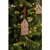 Hengende pepperkakehus på juletre