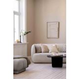 Puff Cloudy lys grå i stue med pledd