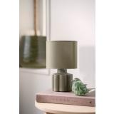 Bordlampe Flower grønn på sidebord med dekor fugl