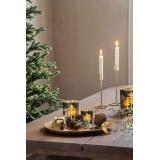 Telysholder Skog på lysfat med dekor og pynt