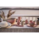 Outdoor servise rosa og beige