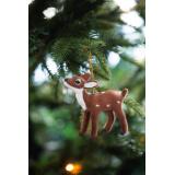 Hengende dåhjort i juletreet