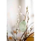 Glassegg med perler grønn på gren gåsunger