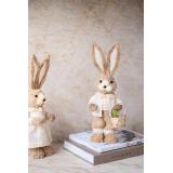 Hare natur gutt på kjøkkenbenk