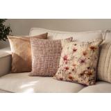 Putetrekk Waves Cognac i sofa med matchende puter