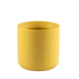 Matt okergul blomsterpotte