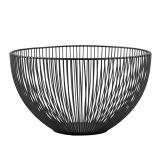 Rund stor skål med sorte spiler