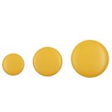 Gule knotter i tre forskjellige størrelser 