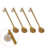 Skjeer med blomst charms