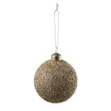 Julekule glitter perle 8cm gull