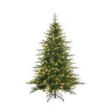 Kunstig juletre med lys