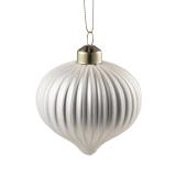 Julekule onion rille hvit