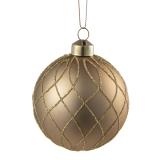 Julekule sparkle gull nærbilde