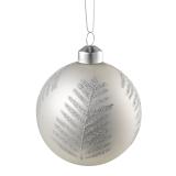 Julekule blader hvit nærbilde