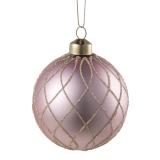 Julekule sparkle rosa nærbilde