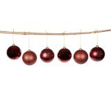 Julekule mix 6 pack rød på gren