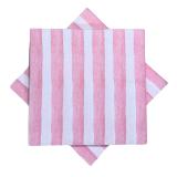 serviett med rosa striper
