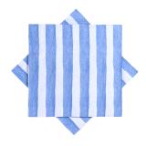 Serviett lyseblå striper