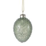 Glassegg med perler grønn