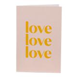 kort med tekst love, love, love