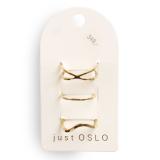 Sett med 3 ulike ringer, plain, G