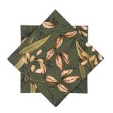 Serviett Leaves Grønn