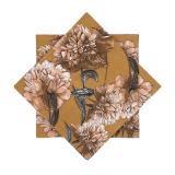 Serviett Hydrangea Oker