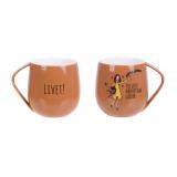 Lykketegning - Livet Krus 40 cl brun