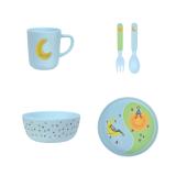 Lykketegning - God morgen/ God natt Barnesett 35 cl blå