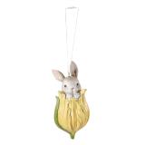 Kanin i blomst hengende