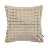 Putetrekk Faux fur ruter 48x48cm