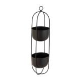 Hengepotte dobbel 58 cm sort