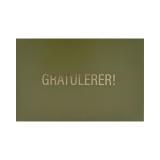 Liggende kort Gratulerer!